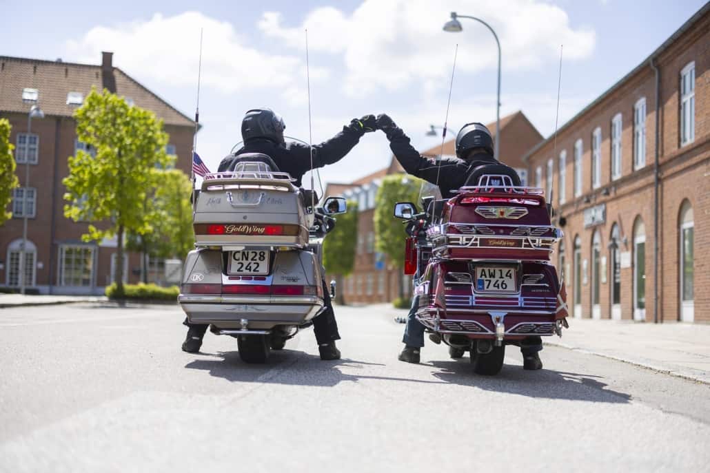 2 på motorcykel